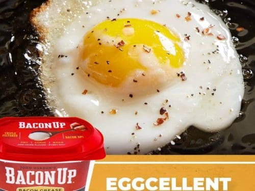 Frying eggs in Bacon Up adds next-level flavor!